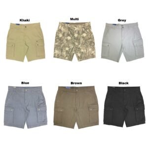 Iron Clothing Co. Men's Regular Fit Stretch Cargo Short with Side Zipper Cargo