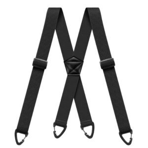 Suspenders for Men Heavy Duty, X Shape Back Hidden Suspender 1.5" Under Clothing