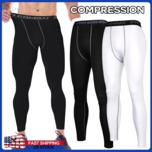 Man's Workout Leggings Compression Base Layer Gym Sports Running Training Pants