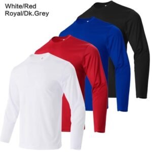 Men's Long Sleeve Performance Shirt Quick Dry Moisture Wicking Active Tee