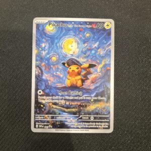 ✨Pokemon Pikachu Starry Night Van Gogh ACG Art Black Star Promo Card FAN Art
