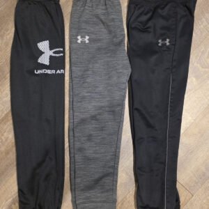 Under Armour Boys Activewear Jogger Pants Lot of 3 Size 7 Black Gray