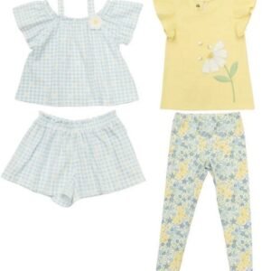Kids Headquarters Kids 4-piece Playwear Set Size 6 Girls Yellow