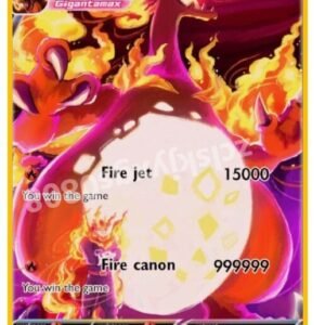 Charizard VMAX 999999point Gold Metal Pokemon Card Collectible Gift Display